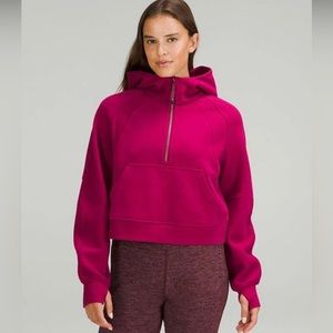 Lululemon Scuba Oversized Half Zip Hoodie Pomegranate